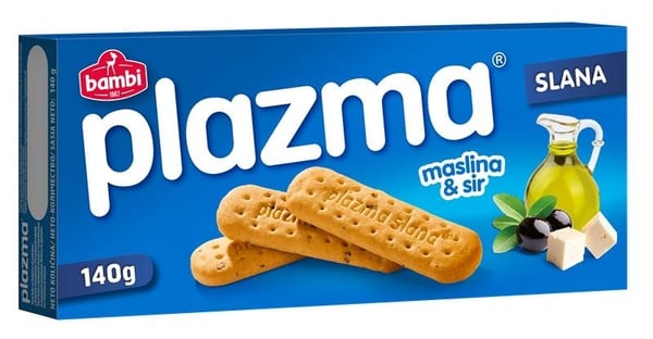 Plazma Keks Bambi slana masline i sir 140g