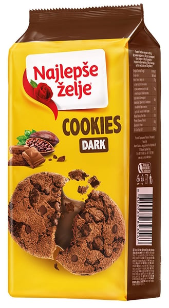 Najlepse Zelje Cookies dark chocolate 145g