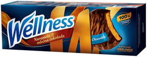 Wellness Keks karamela mlečna čokolada 185g