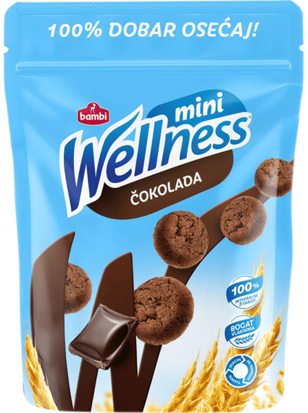 Wellness Keks mini čokolada 70g