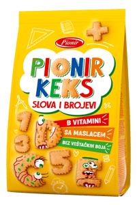 Pionir Keks Slova i brojevi 100g