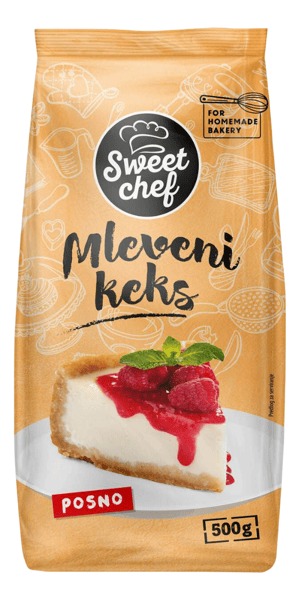 Sweet Chef Keks mleveni posni 500g