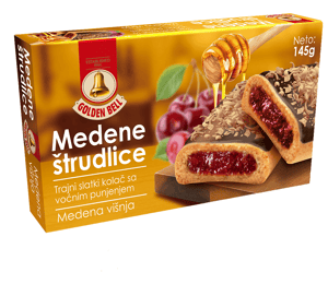 Golden Bell Štrudla medena višnja 145g