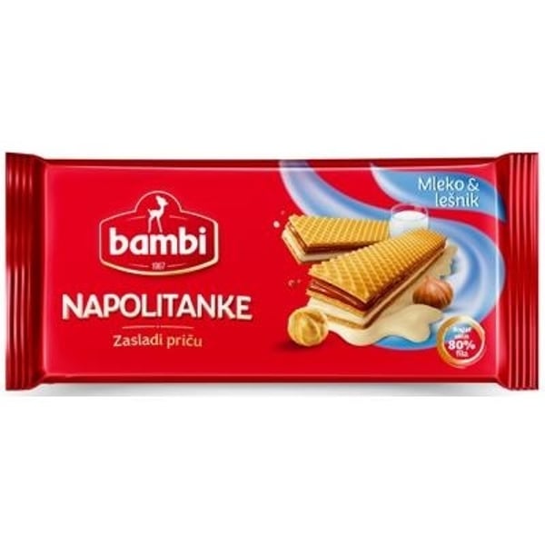 Bambi Napolitanka mleko i lešnik 185g