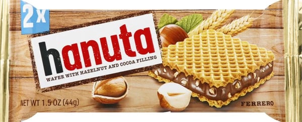 Hanuta Napolitanke Lešnik kakao 44g