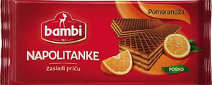 Bambi Napolitanke pomorandža 185g
