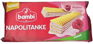 Bambi Napolitanke malina 185g