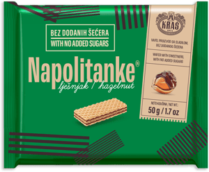 Kras Napolitanke lešnik bez šećera 50g