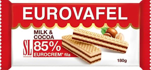 Swisslion Napolitanke Eurovafel 85% Eurokrem fila 180g