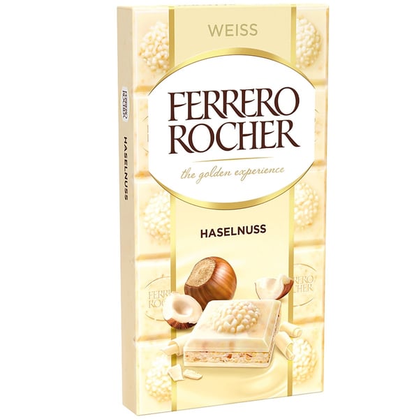 Ferrero Rocher Čokolada bela lešnik 90g