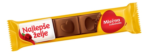 Najlepse Zelje Čokolada mlečna Štanglica 30g