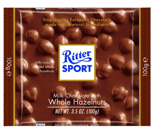 Ritter Sport Čokolada celi lešnici 100g