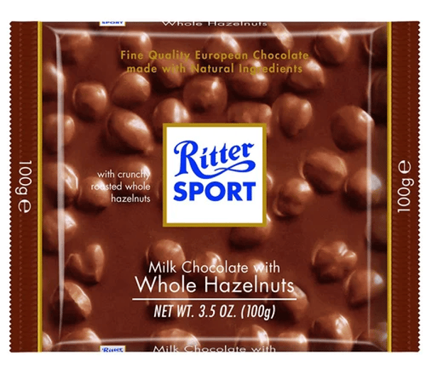 Ritter Sport Čokolada celi lešnici 100g