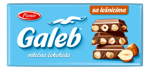 Pionir Čokolada Galeb sa celim lešnicima 200g