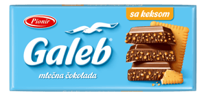 Pionir Čokolada Galeb sa keksom 170g