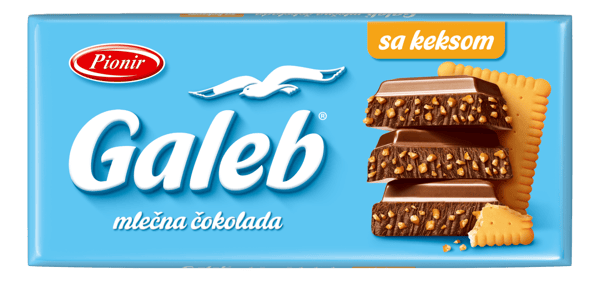 Pionir Čokolada Galeb sa keksom 170g