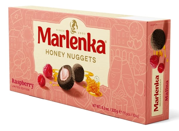 Marlenka Medene kuglice malina 235g