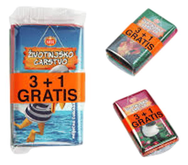 Kras Čokoladica Životinjsko carstvo 15g 3+1 gratis