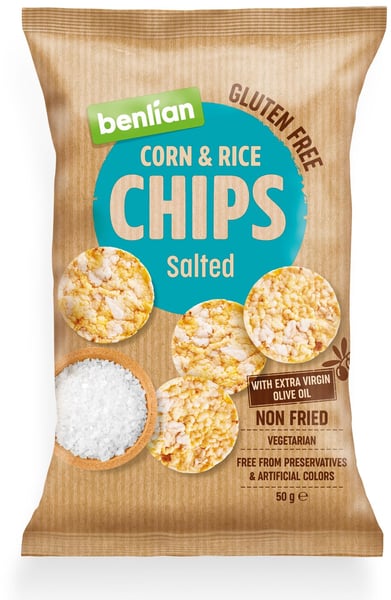 Benlian Čips corn & rice classic 50g