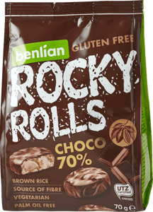 Benlian Galete Rocky rolls choco 70% 70g