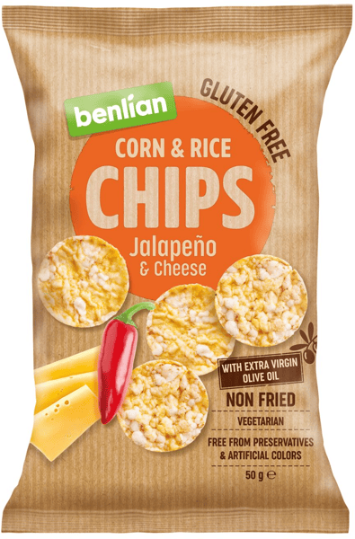 Benlian Čips halapenjo sir 50g
