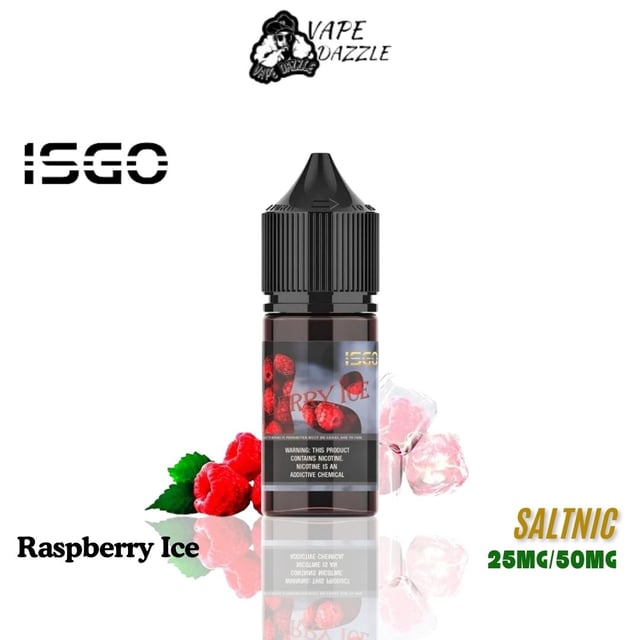 isgo 30ml saltnic Raspberry Ice flavours