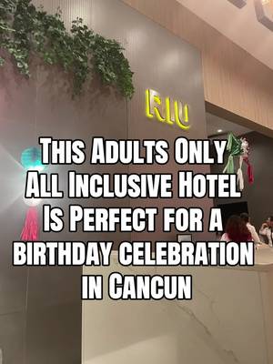 An adults only all inclusive with a water slide on site and offsite parties and 