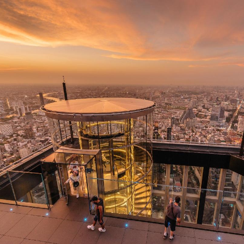 Mahanakhon SkyWalk(Sunset Ticket)with Private Transfer