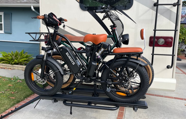 New and nearly new e-bikes available to rent as an add-on.