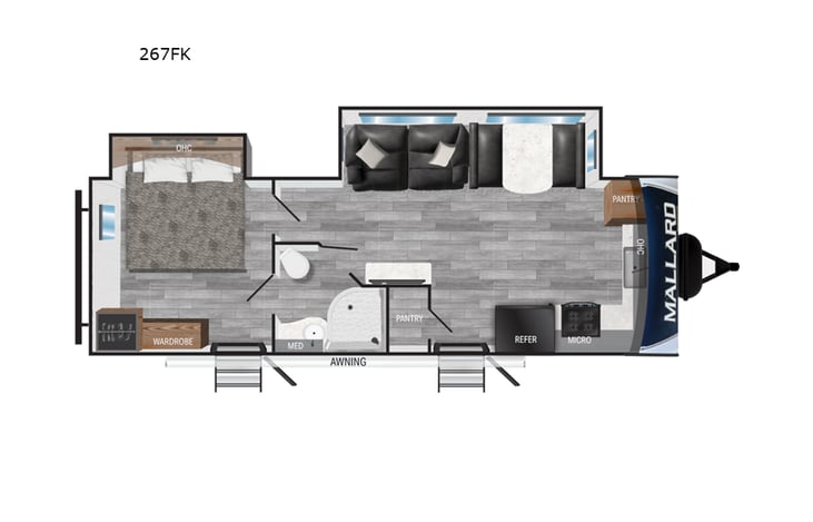 Representative floor plan provided by a trusted RVshare partner.