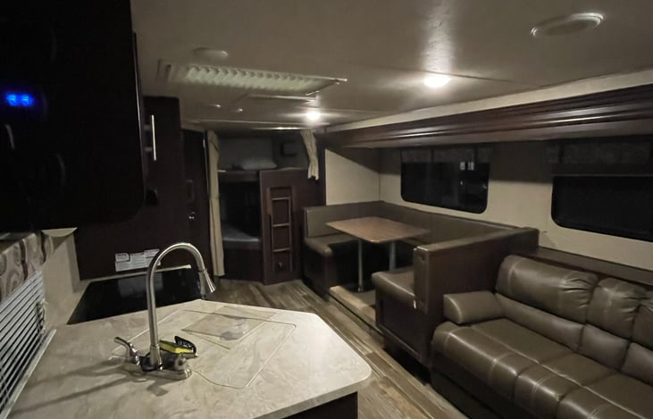 Open floor plan with bunks