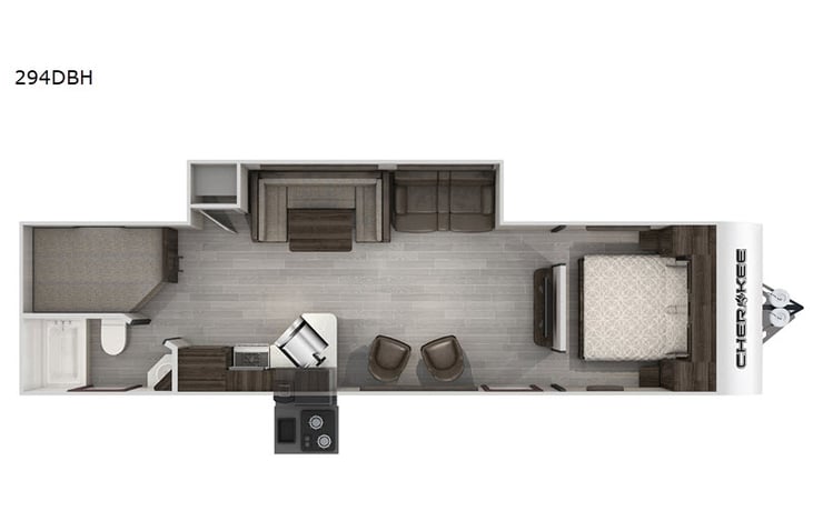 Representative floor plan provided by a trusted RVshare partner.