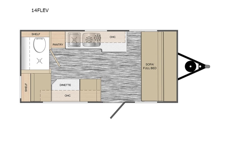 Representative floor plan provided by a trusted RVshare partner.