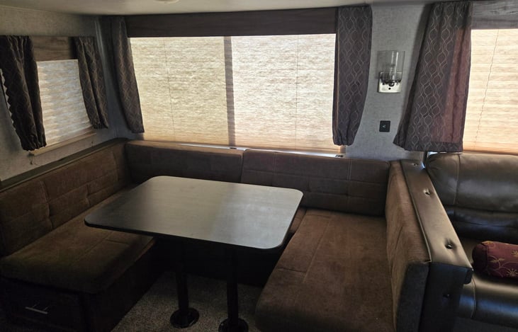 U shaped table can fit up to 6