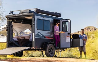 Toy hauler, pet friendly, cozy camper