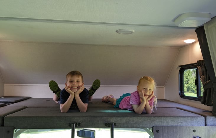 Overhead loft, perfect for kids or adults