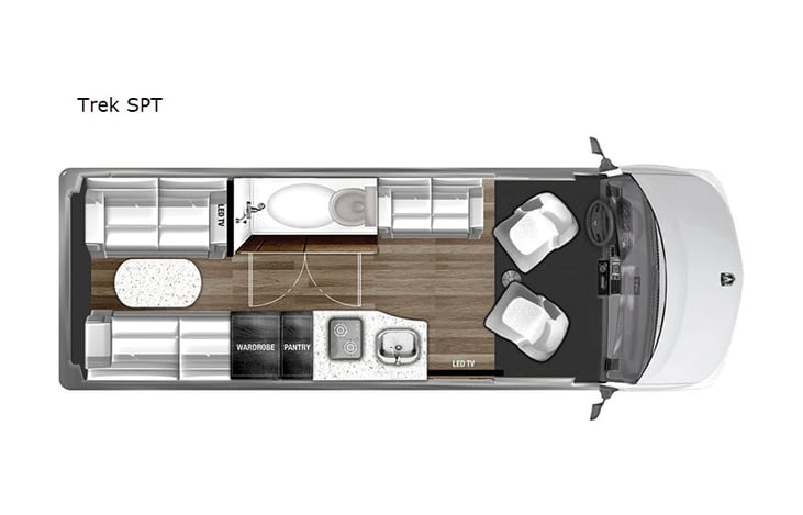 Representative floor plan provided by a trusted RVshare partner.