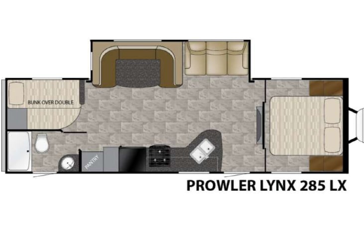 Representative floor plan provided by a trusted RVshare partner.
