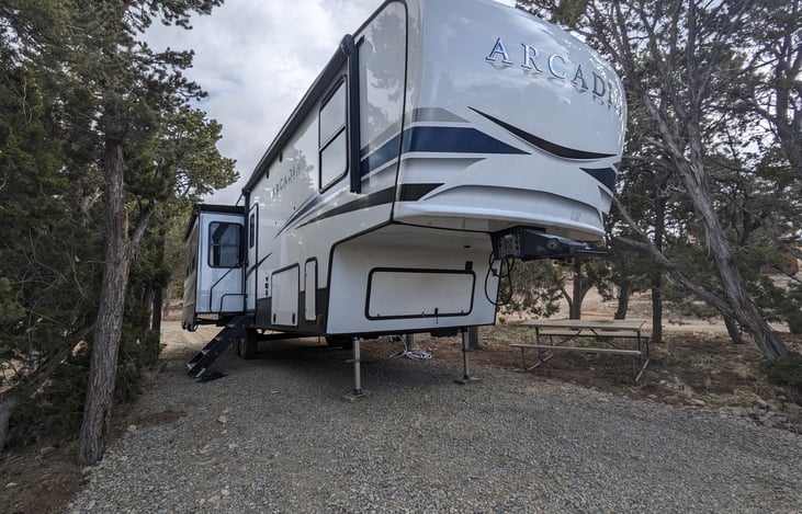 Camping in Santa Fe, NM at Rancheros de Santa Fe