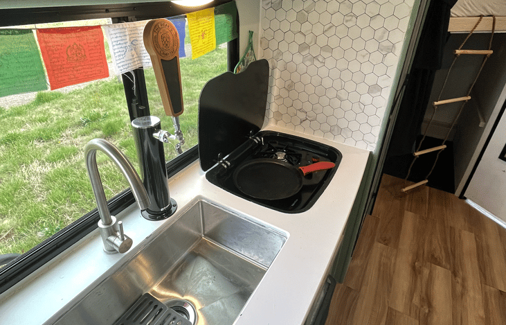 Two gas-powered stoves