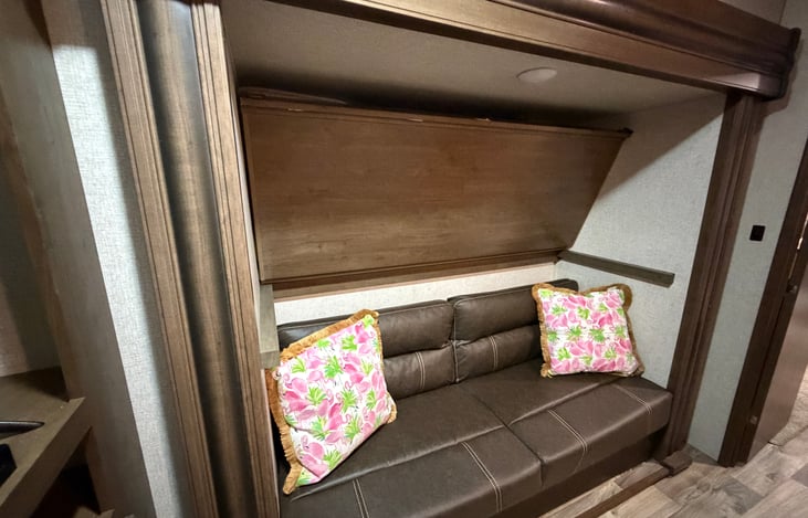 Full bed futon and back room couch