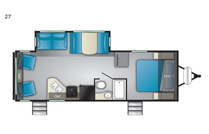 Representative floor plan provided by a trusted RVshare partner.