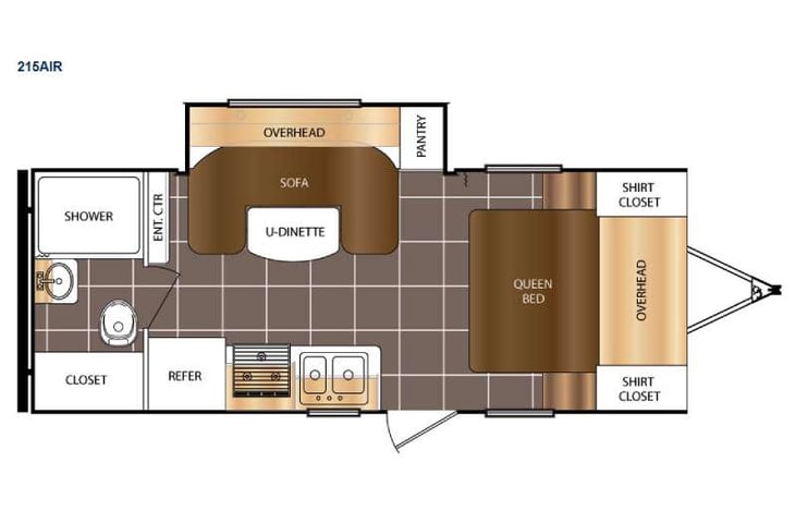 Representative floor plan provided by a trusted RVshare partner.