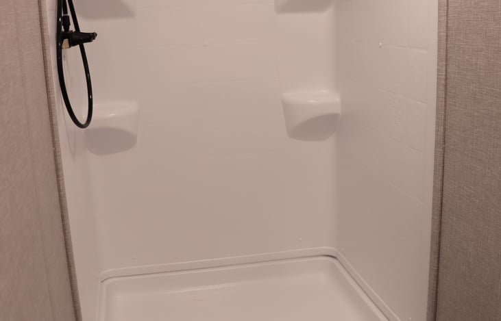 Very large shower for an RV
