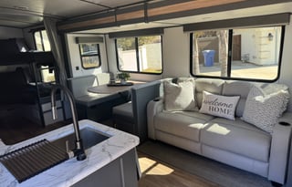 The Farmhouse travel trailer.