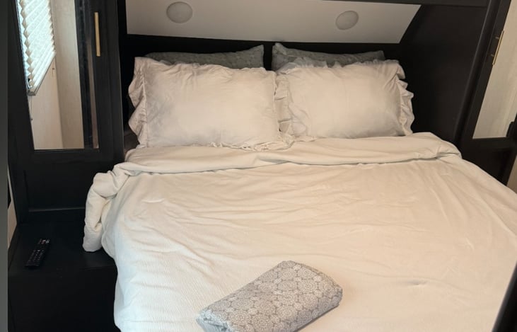 Queen sized bed