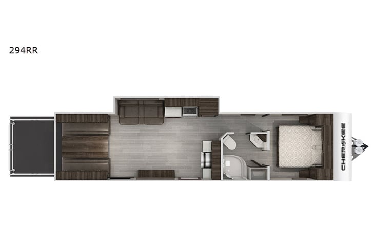 Representative floor plan provided by a trusted RVshare partner.