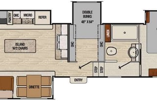 2 bedroom Mid Bunkhouse Fifth Wheel