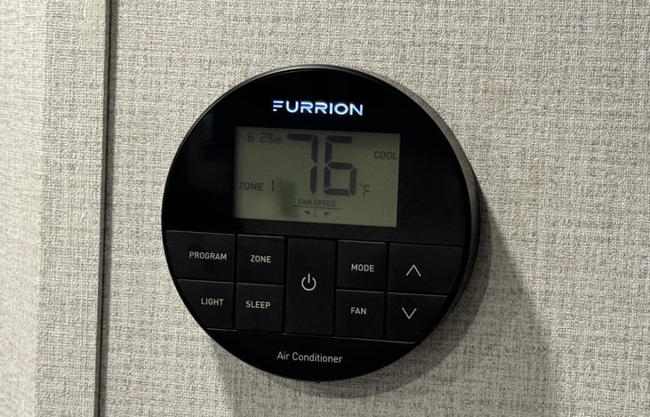 HVAC system (AC ONLY when fully hooked up, or running  generator)