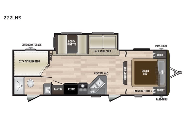 Representative floor plan provided by a trusted RVshare partner.
